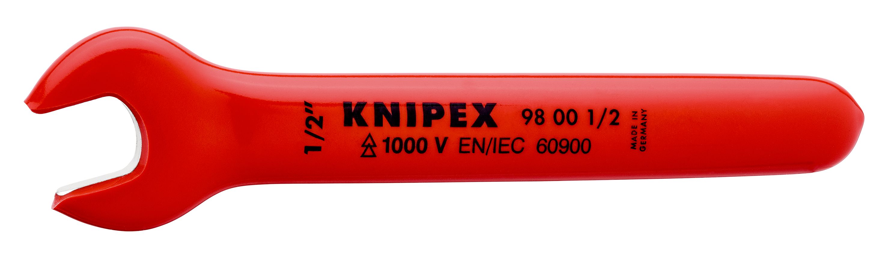 Knipex Open End Wrench, 139.7 mm Overall, 45689 in Jaw Capacity VDE/1000V Approved