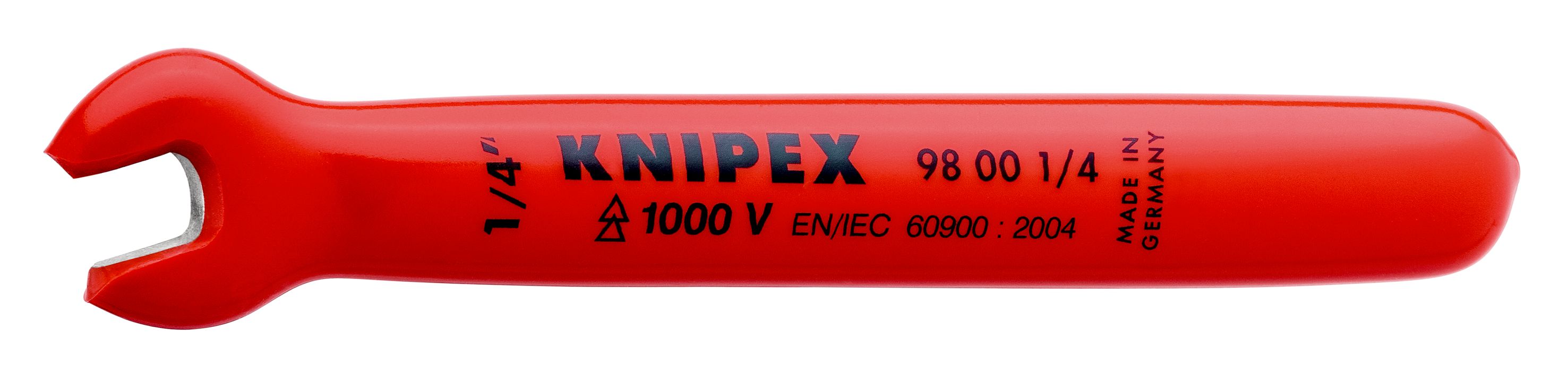 Knipex Open End Wrench, 108 mm Overall, 45748 in Jaw Capacity VDE/1000V Approved
