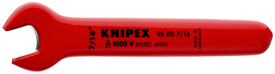 Knipex Open End Wrench, 120.7 mm Overall, 42552 in Jaw Capacity VDE/1000V Approved