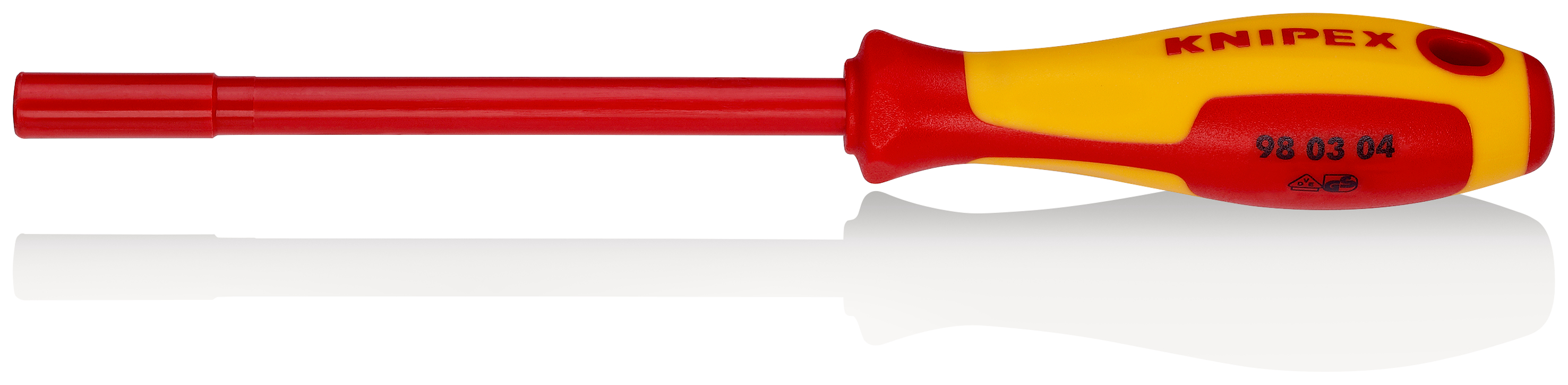 Knipex Hexagonal Nut Driver, 4 mm Tip VDE/1000V Approved, 125 mm Blade, 230 mm Overall