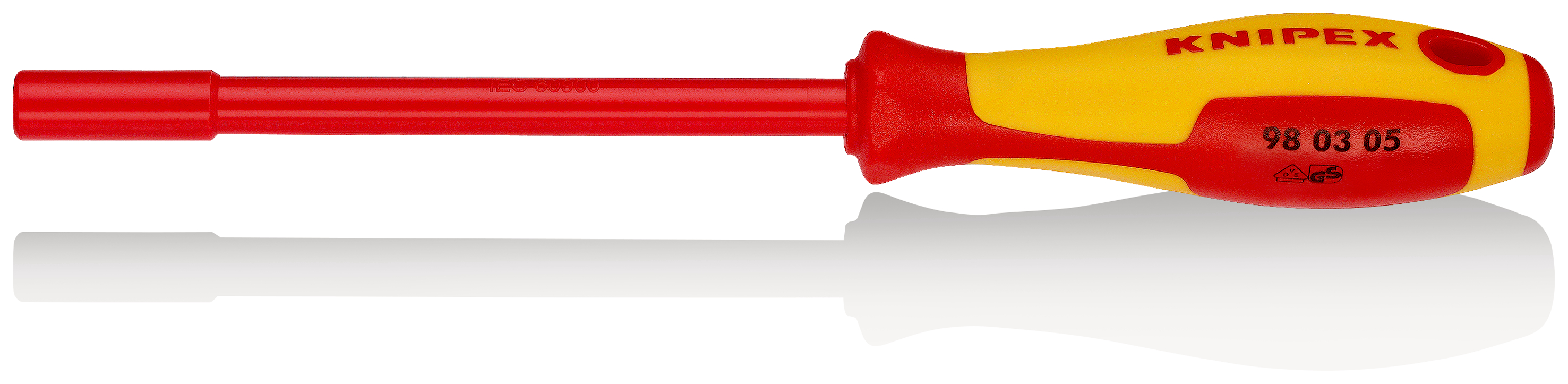 Knipex Hexagonal Nut Driver, 5 mm Tip VDE/1000V Approved, 125 mm Blade, 230 mm Overall