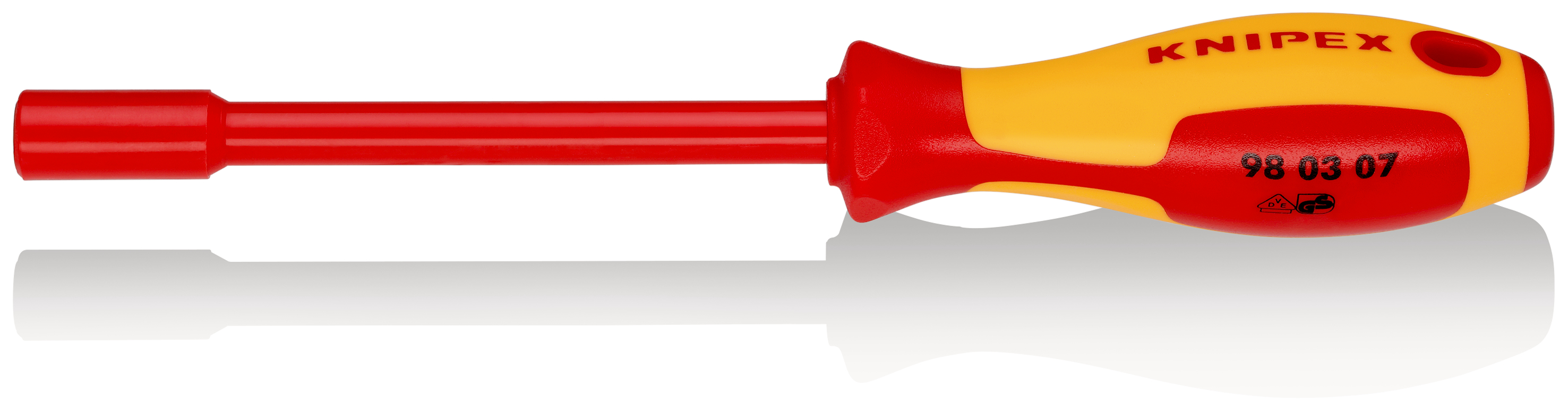 Knipex Hexagonal Nut Driver, 7 mm Tip VDE/1000V Approved, 125 mm Blade, 237 mm Overall