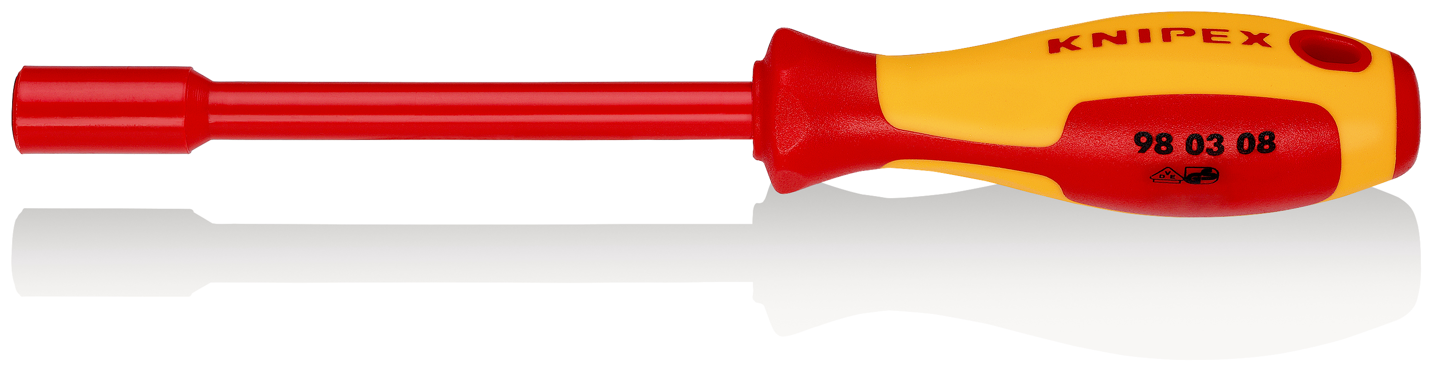 Knipex Hexagonal Nut Driver, 8 mm Tip VDE/1000V Approved, 125 mm Blade, 237 mm Overall
