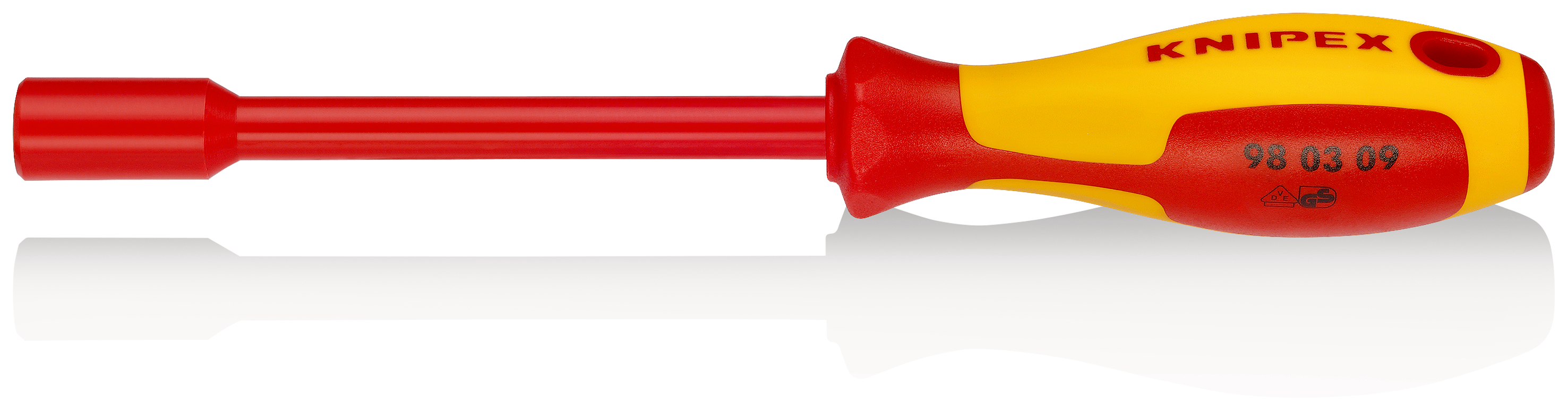 Knipex Hexagonal Nut Driver, 9 mm Tip VDE/1000V Approved, 125 mm Blade, 237 mm Overall