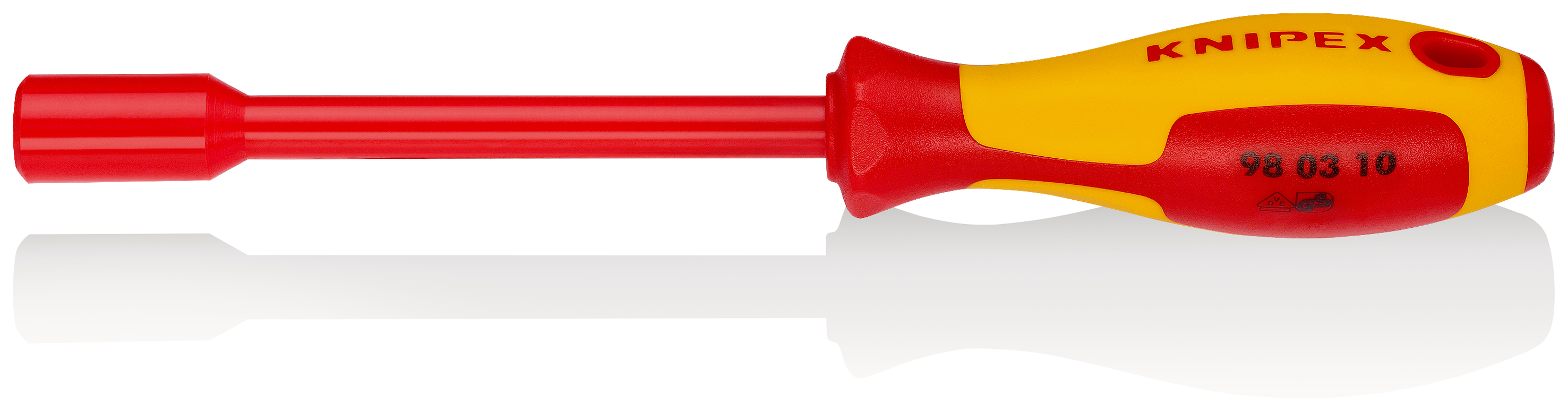 Knipex Hexagonal Nut Driver, 10 mm Tip VDE/1000V Approved, 125 mm Blade, 237 mm Overall