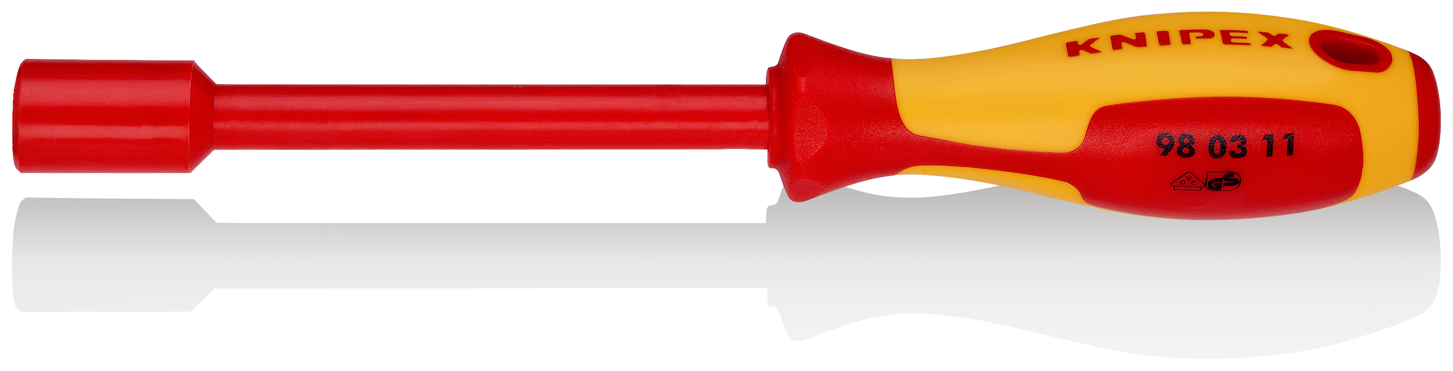 Knipex Hexagonal Nut Driver, 11 mm Tip VDE/1000V Approved, 125 mm Blade, 237 mm Overall