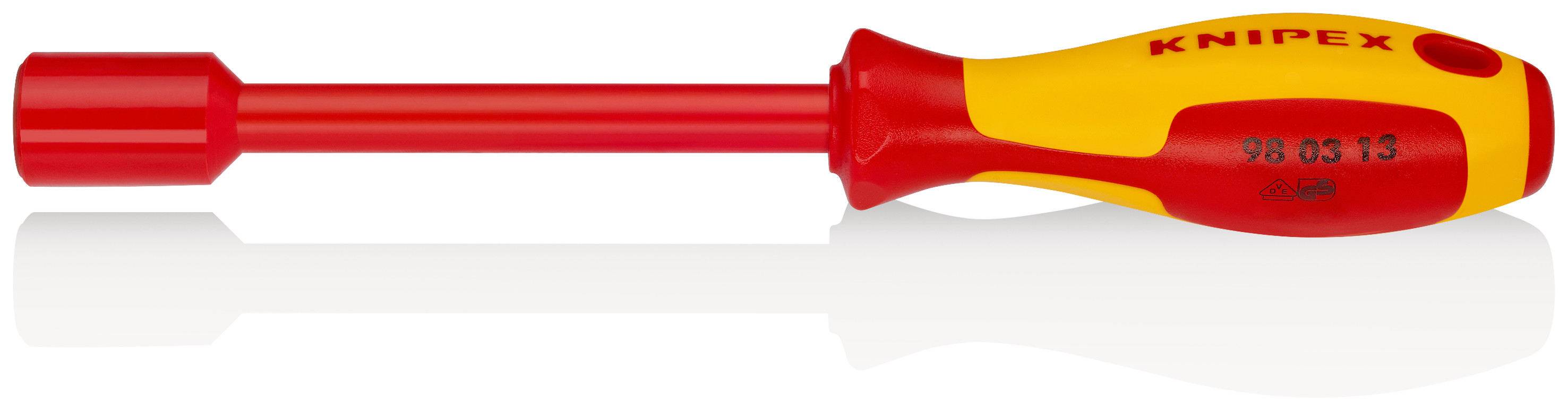 Knipex Hexagonal Nut Driver, 13 mm Tip VDE/1000V Approved, 125 mm Blade, 237 mm Overall