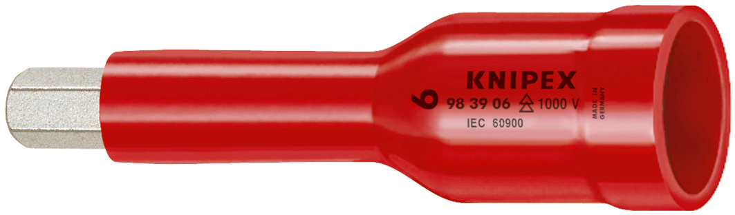 Knipex 3/8 in Drive 3/8 in Standard Square VDE/1000V Approved, 75mm Overall Length