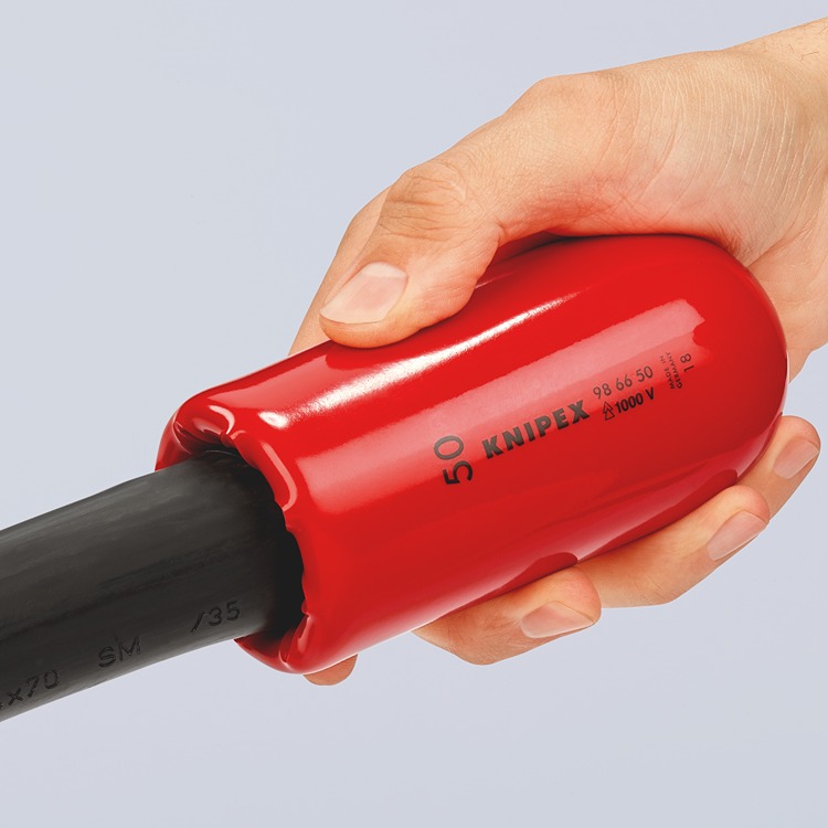 98-66-50 Knipex 135 mm Red, Black Cable Cover in Plastic, 50 mm ID