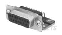 TE Connectivity 2058 50 Way Right Angle Panel Mount D-sub Connector Socket, with Screw Holes