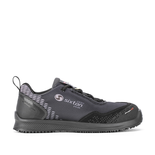 Sixton AUCKLAND Unisex Black Aluminium Low Safety Shoe, UK 9, EU 43