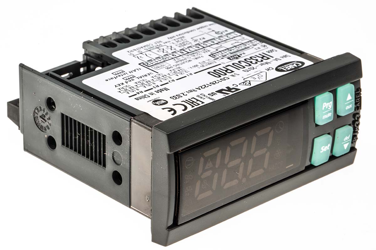 Carel IR33 On/Off Temperature Controller, 76.2 x 34.2mm 2 Input, 4 Output, 12 → 24 V ac Supply Voltage