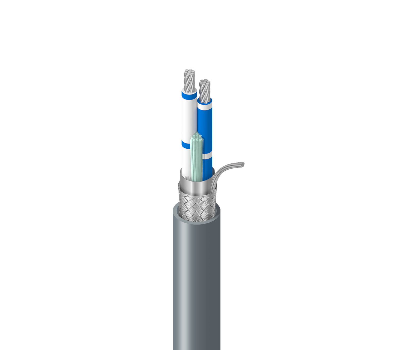 Belden 9841NH Series Control Cable, 1 Pairs, 1000 m, Chrome Sheath Low Smoke Zero Halogen