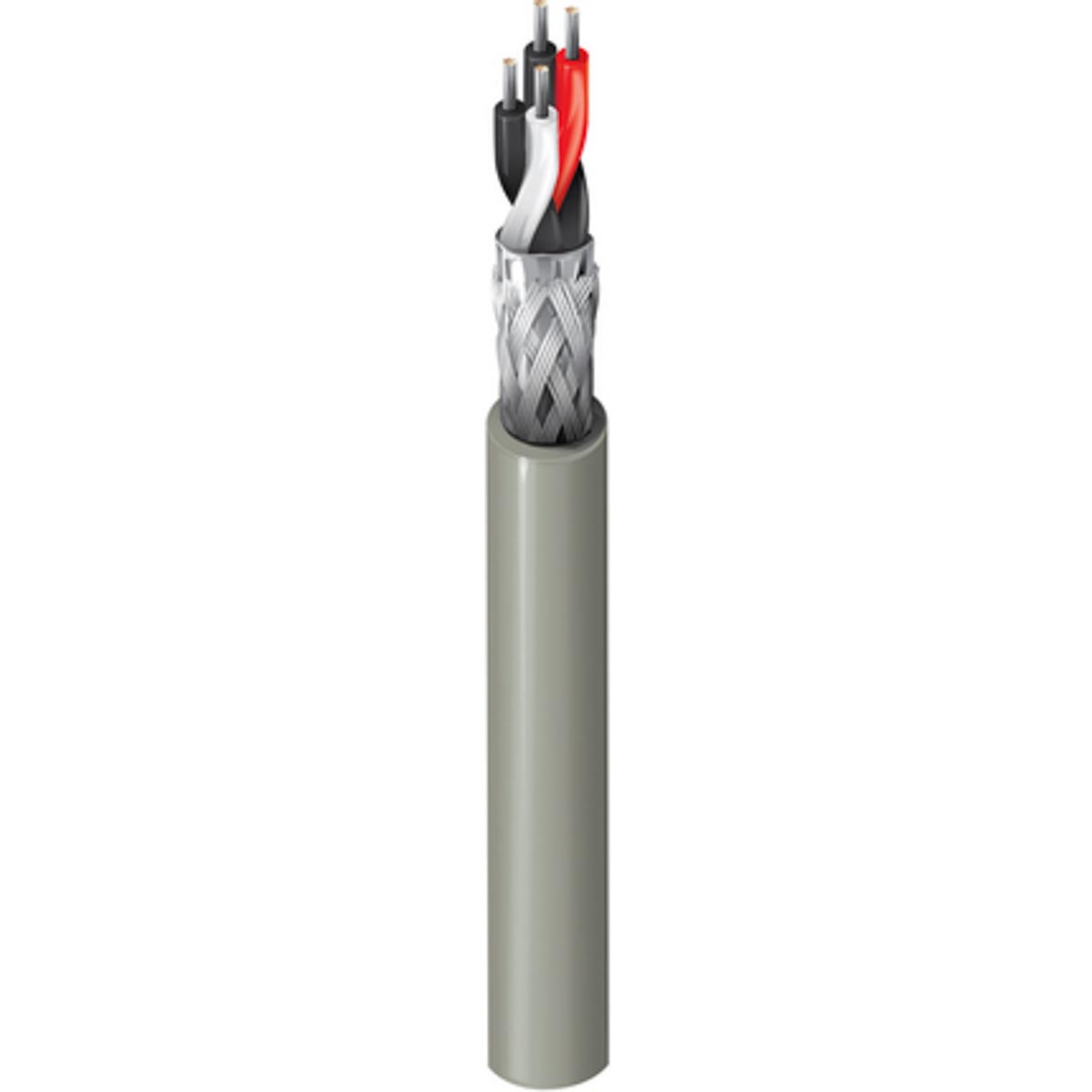 Belden 9842 Series Data Cable, 2 Pairs, 0.25 mm², 1000 ft, Chrome Sheath Polyvinyl Chloride