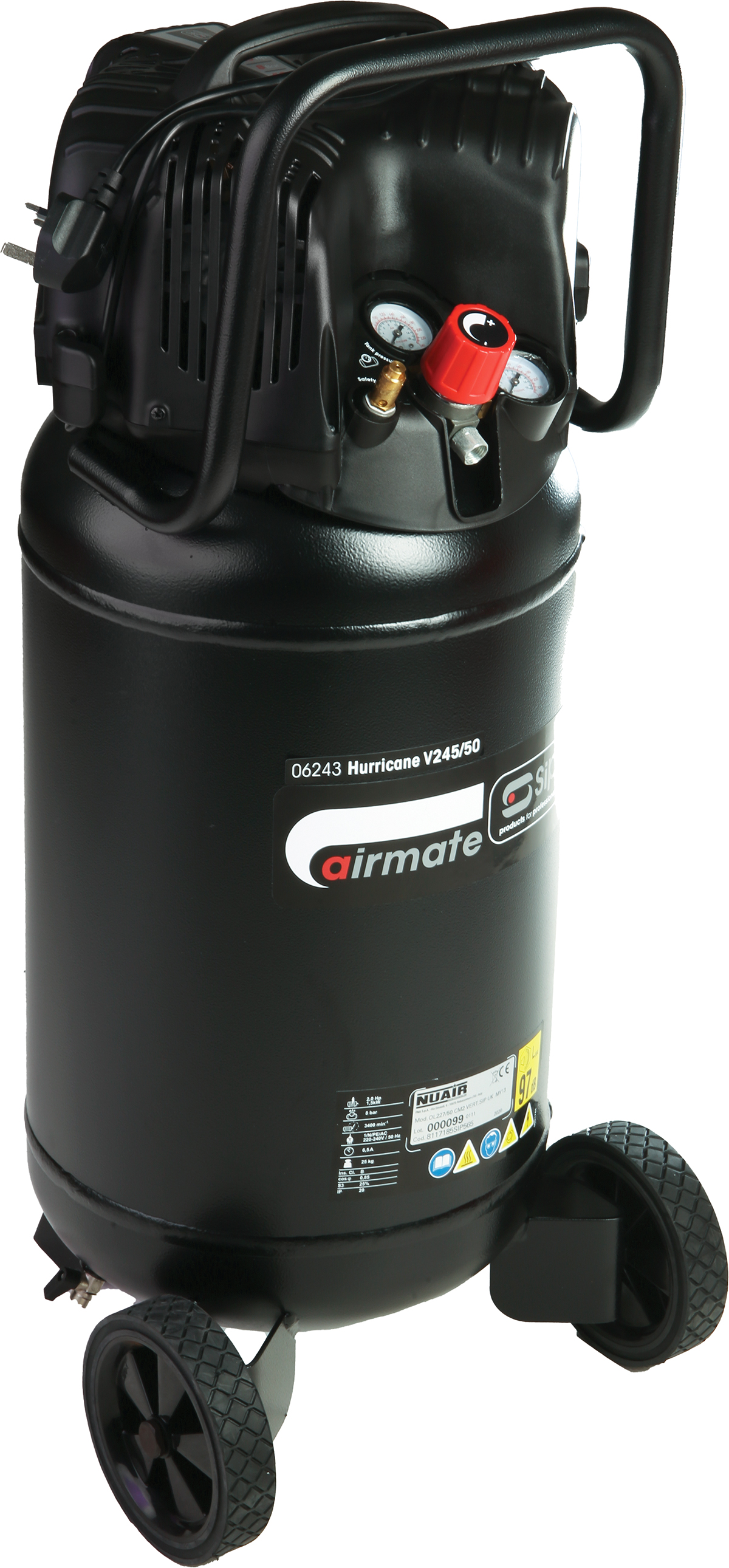 SIP 50 l Air Compressor, 8bar, 22.2kg
