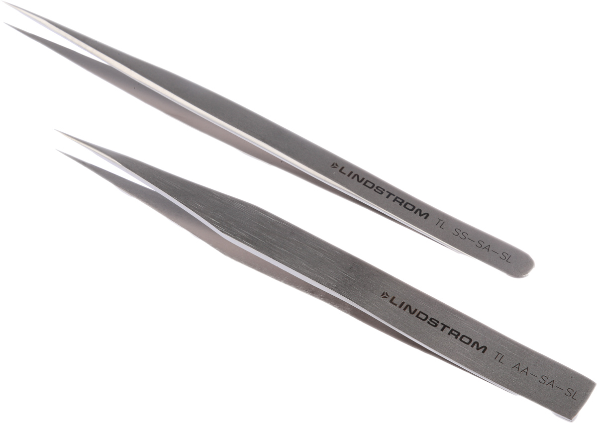 Lindstrom Stainless Steel Fine ESD Safe Tweezer Set