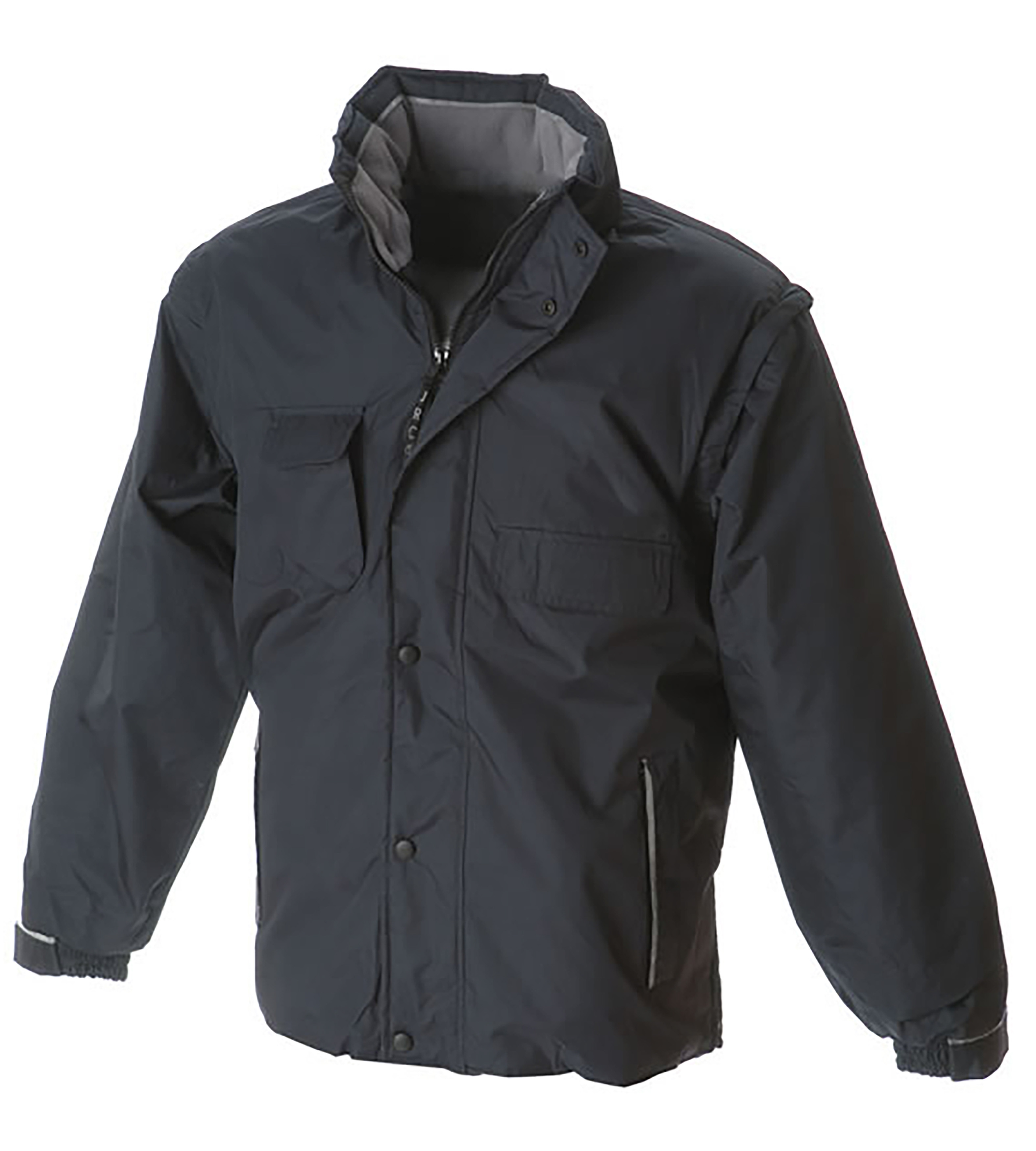 JRC 987502 1 Black, Waterproof Jacket Velcro, Zipper, M 1 EA