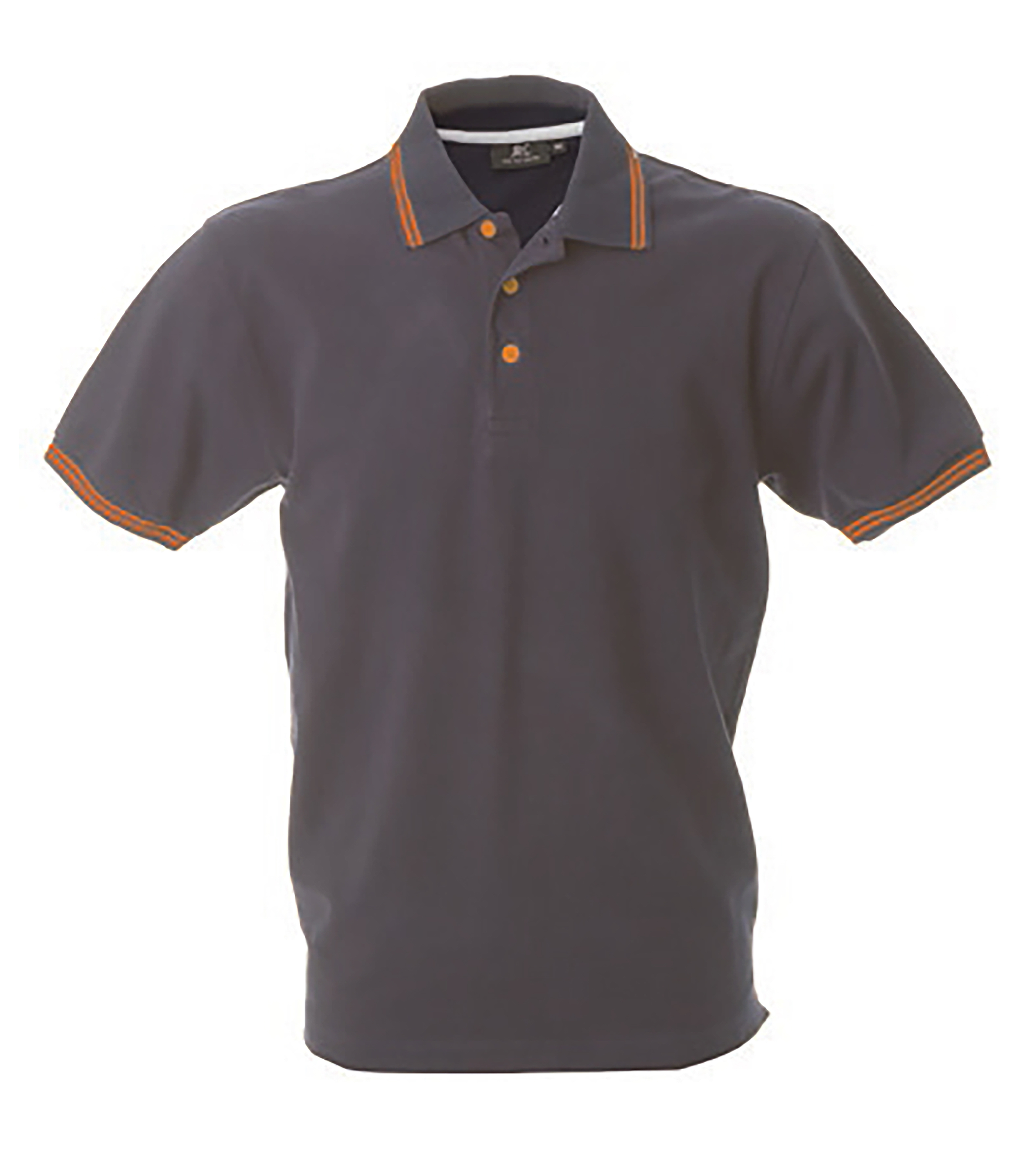 JRC 988989 Grey, Orange 100% Cotton Polo Shirt S