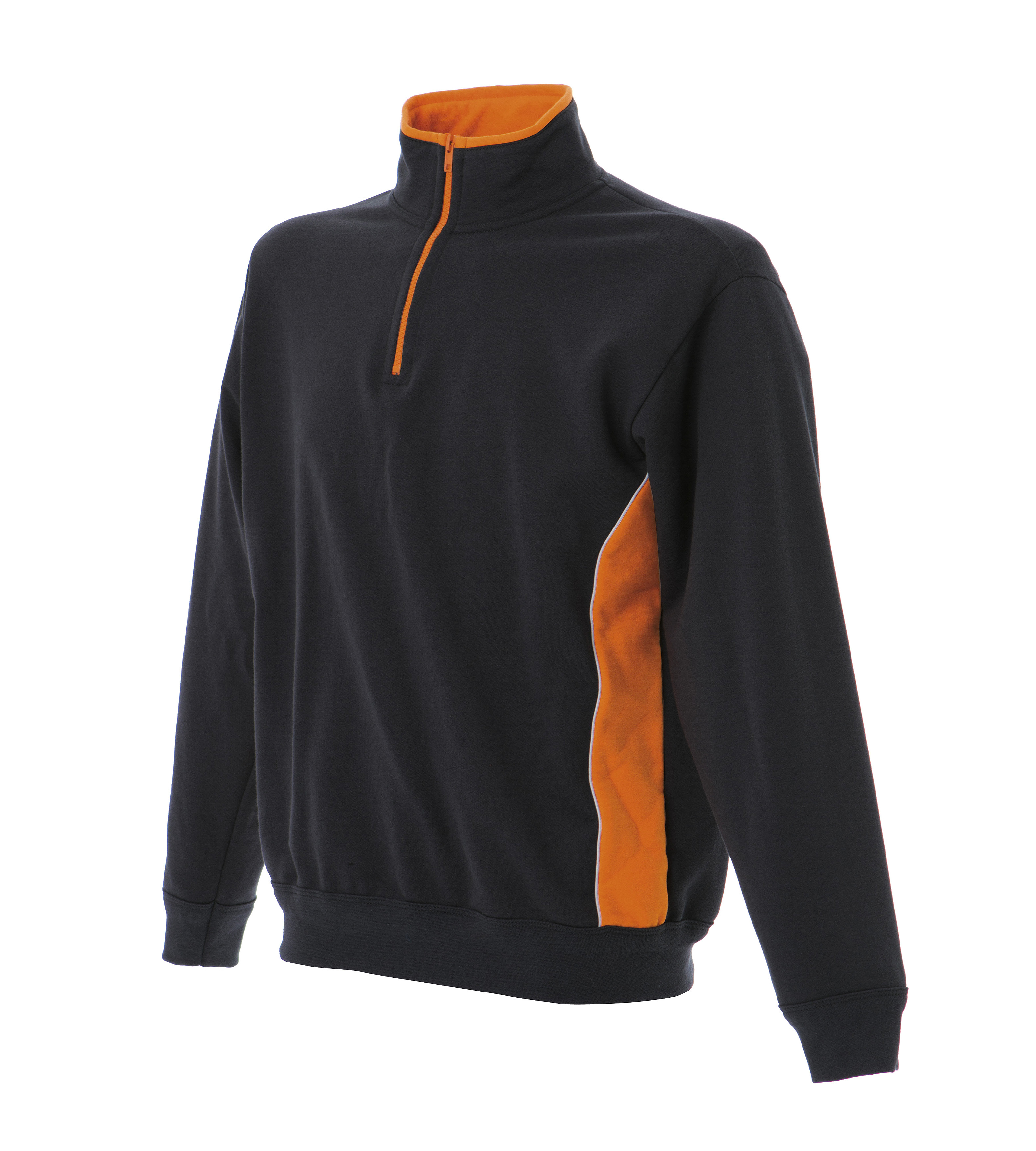 JRC 989553 Black, Orange 20% Polyester, 80% Cotton Unisex Short Zip M