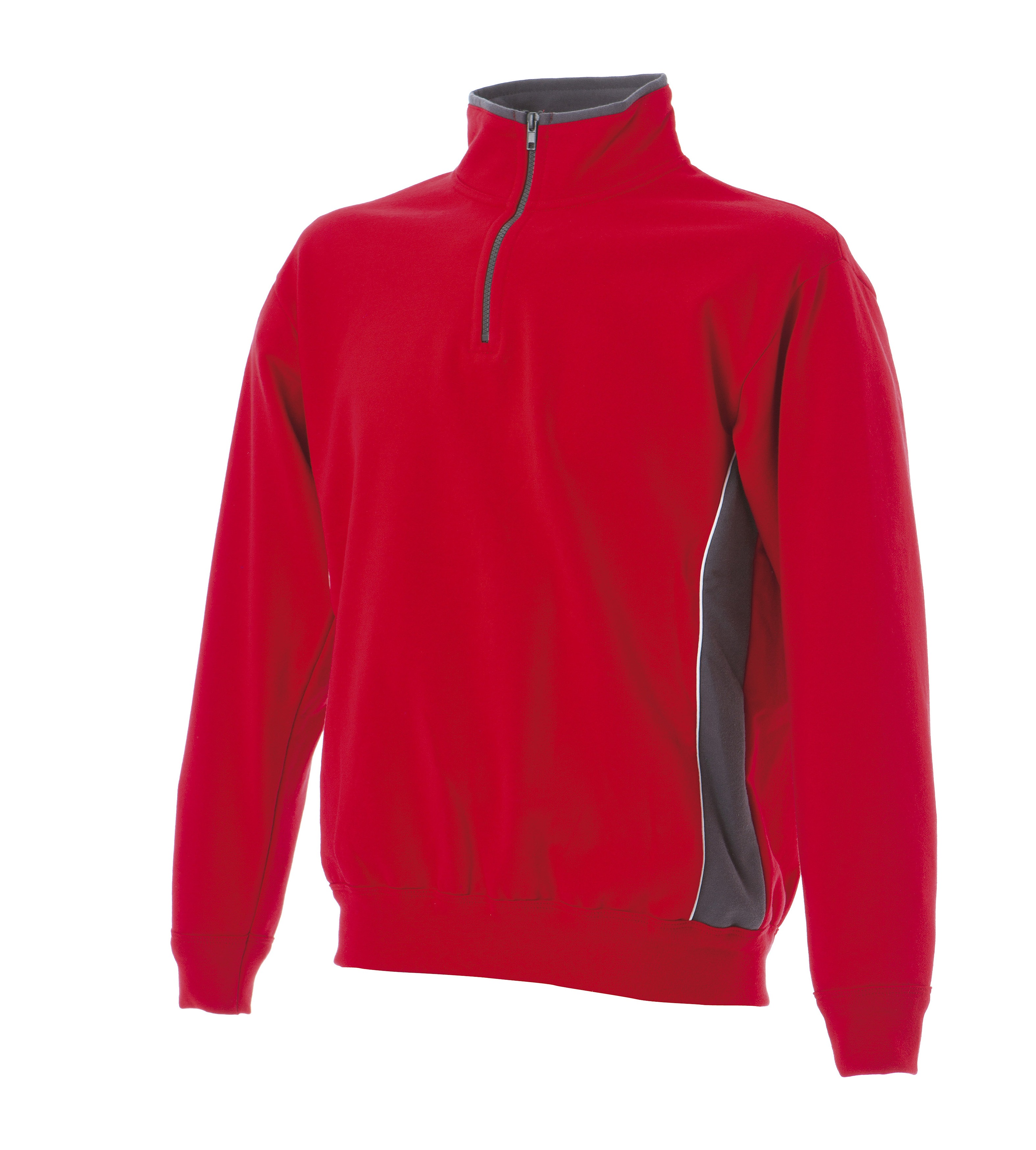 JRC 989554 Grey, Red 20% Polyester, 80% Cotton Unisex Short Zip L