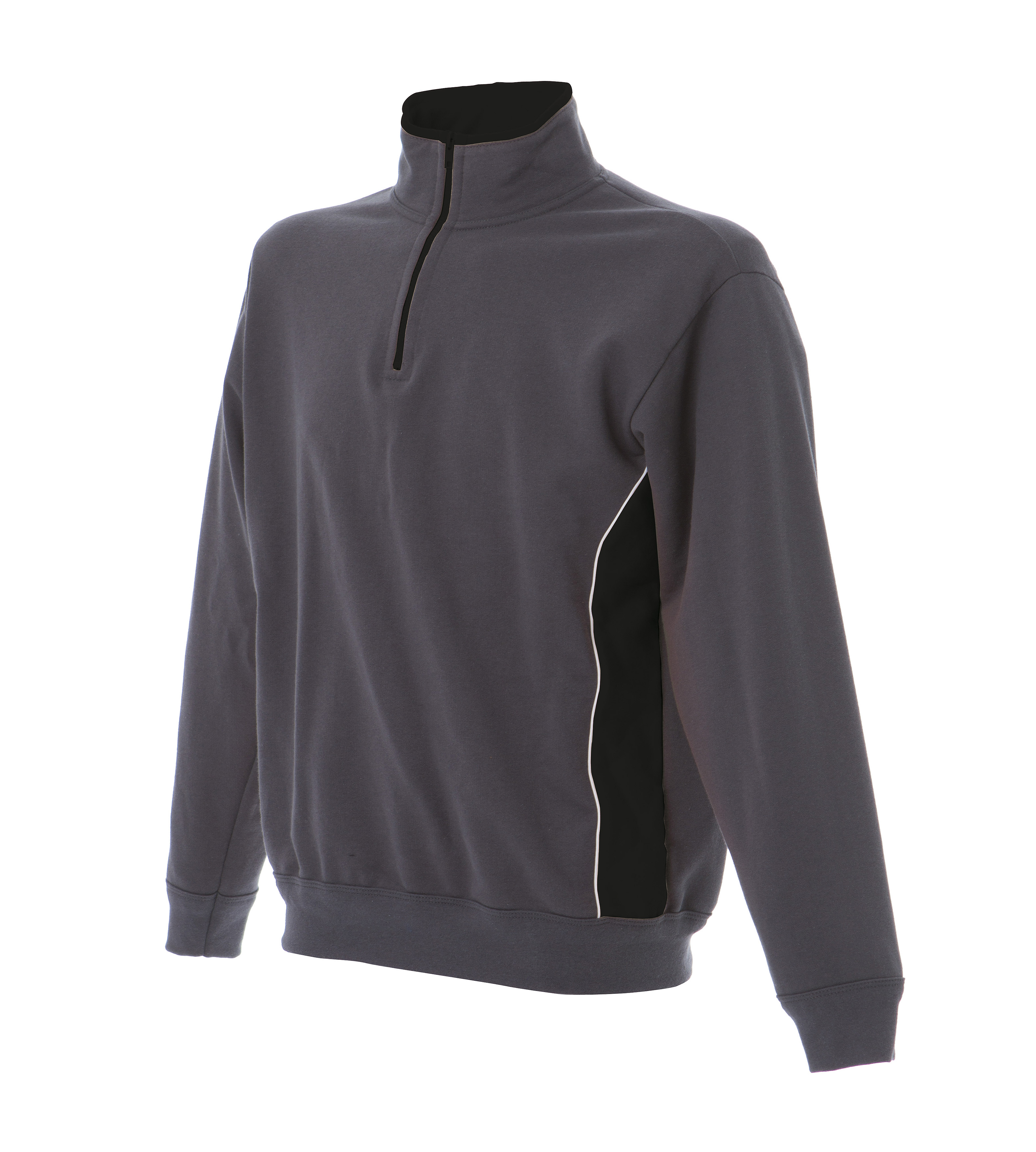 JRC 989559 Grey, Black 80% Cotton, 20% Polyester Unisex Short Zip XL