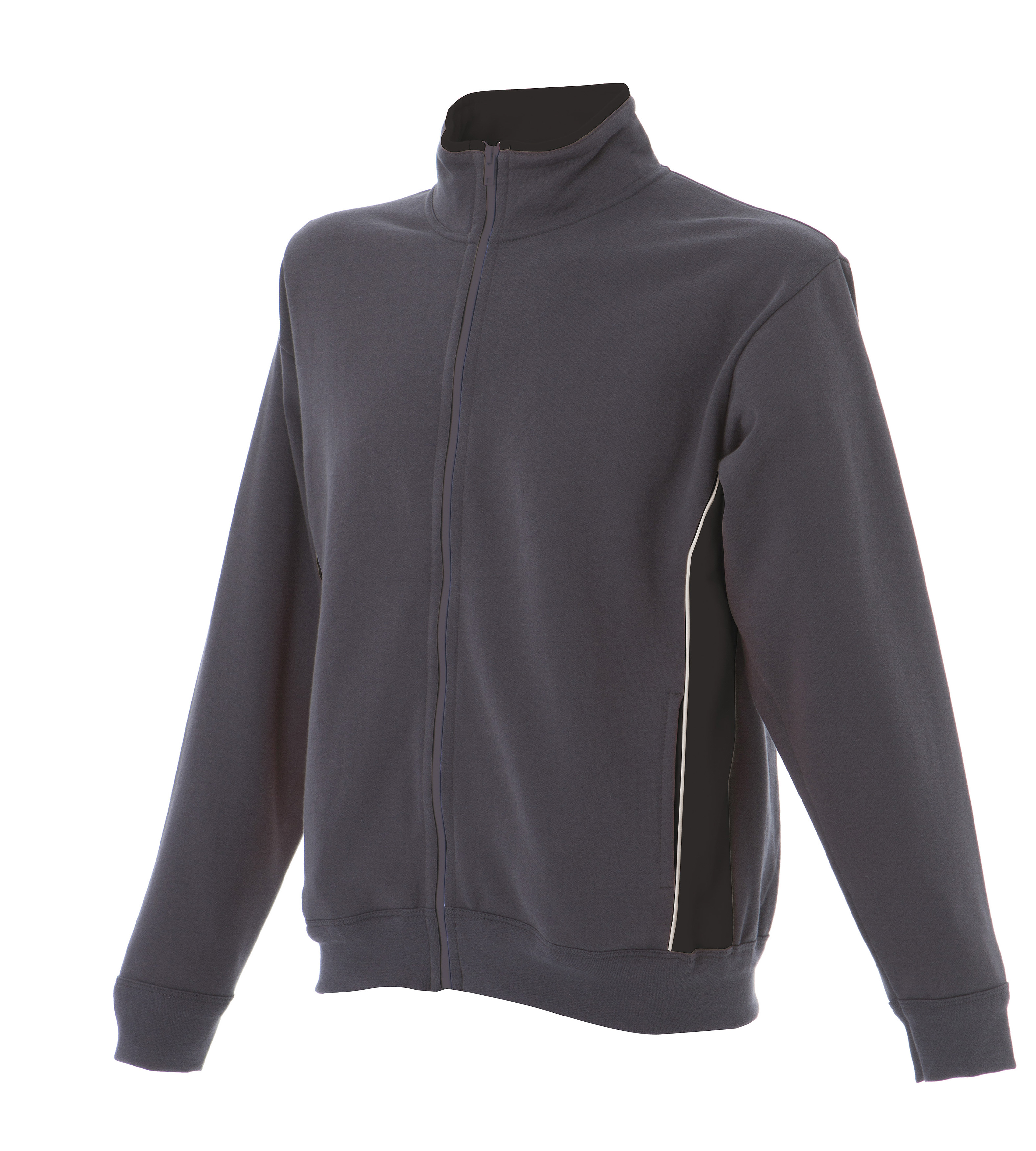 JRC 989609 Black, Grey 20% Polyester, 80% Cotton Unisex Long Zip S