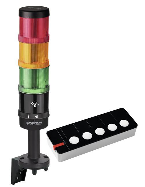 Werma KombiSIGN 72 Series Green, Red, Yellow Signal Tower, 3 Lights, 230 V ac, Wall Mount