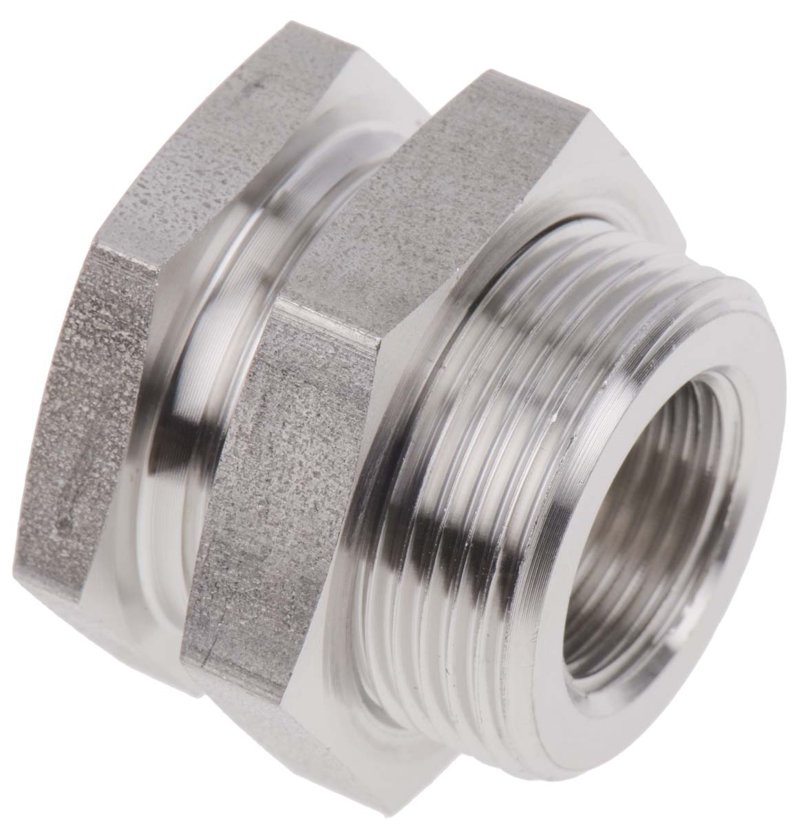 Legris Stainless Steel Pipe Fitting, Straight Hexagon Bulkhead Adapter, Female G 3/8in