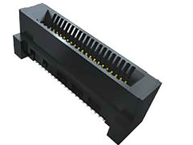 Samtec HSEC8-DV Series Vertical Female Edge Connector, Surface Mount, 200-Contacts, 0.8mm Pitch, 2-Row, Solder