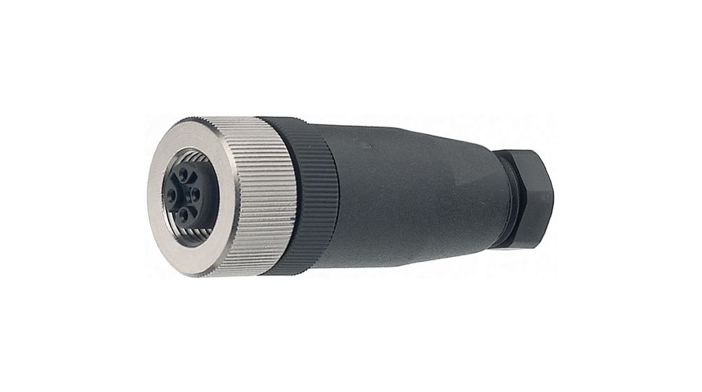 binder Industrial Circular Connector, 4 Contacts, Cable, M12 Connector, Socket, Female, IP67, 713 Series