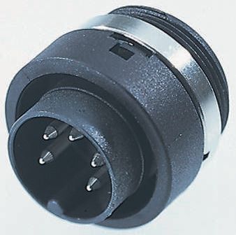 binder Circular Connector, 5 Contacts, Panel Mount, Miniature Connector, Socket, Male, IP40, 678 Series