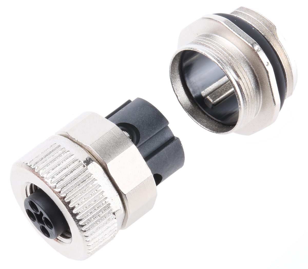 binder Circular Connector, 4 Contacts, Panel Mount, M12 Connector, Socket, Female, IP67, 813 Series