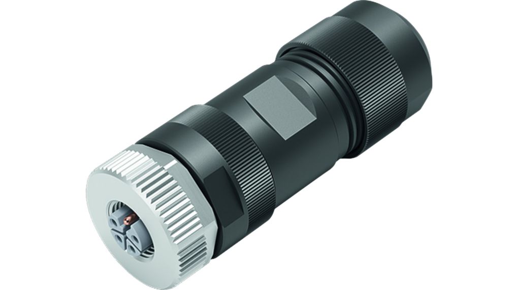 binder Industrial Circular Connector, 4 Contacts, Cable, M12 Connector, Socket, Female, IP67, 813 Series