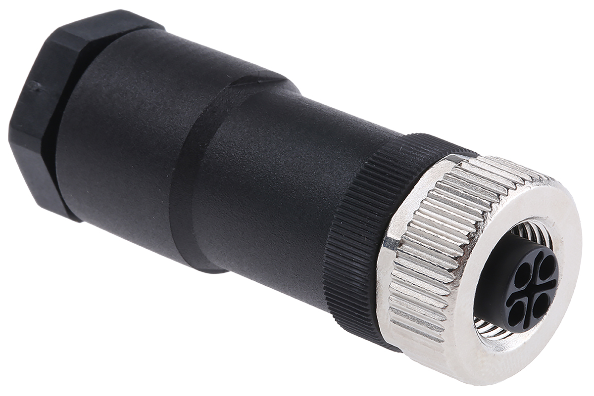 binder Circular Connector, 3 Contacts, Cable, M12 Connector, Socket, Female, IP67, 814 Series
