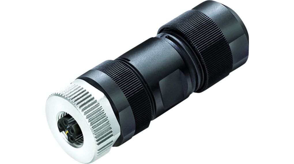 binder Industrial Circular Connector, 4 Contacts, Cable, M12 Connector, Socket, Female, IP67, 814 Series