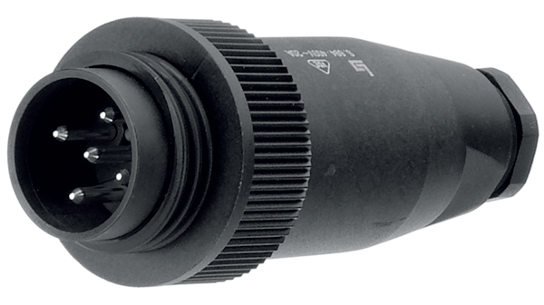 binder Connector, 5 Contacts, Cable, 12 mm Connector, Plug, Male, IP65, 694 Series