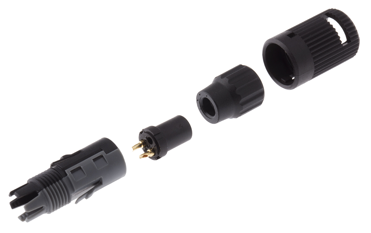 binder Circular Connector, 2 Contacts, Cable, Subminiature Connector, Socket, Female, IP40, 710 Series