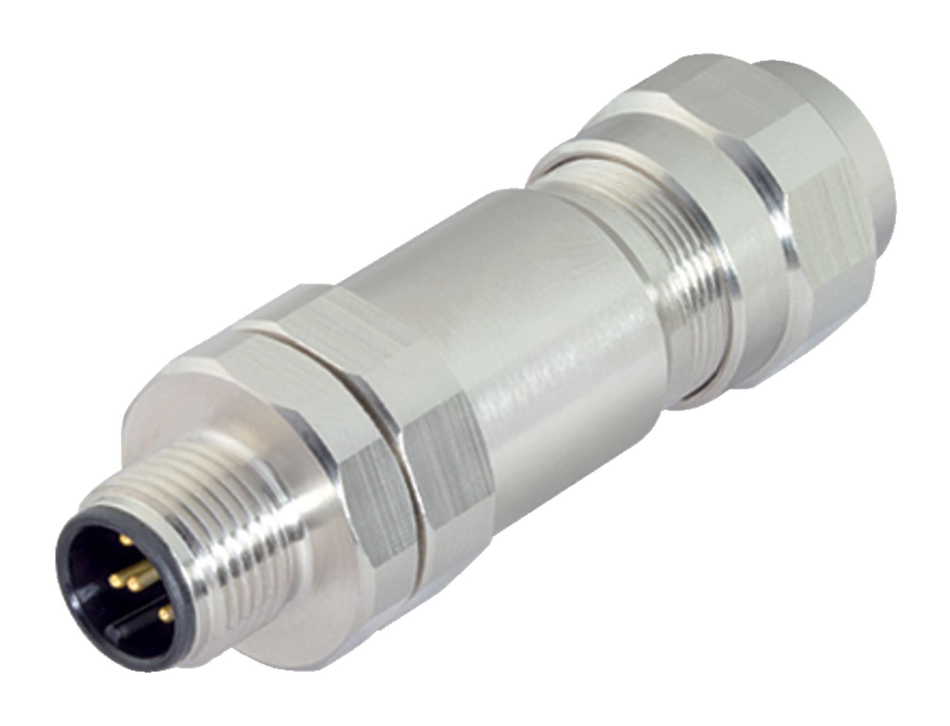 binder Connector, 8 Contacts, Cable, Plug, Male, IP68, 713 Series