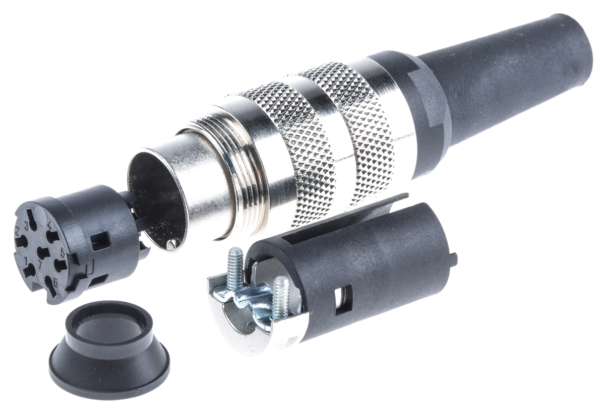 binder Circular Connector, 7 Contacts, Cable, M16 Connector, Plug, Male, IP40, 581 Series