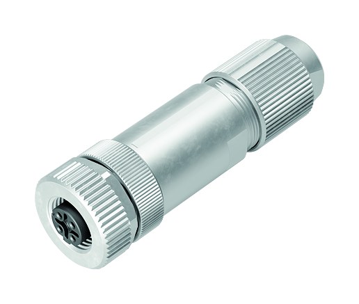 binder Connector, 4 Contacts, Cable, Socket, Female, IP67, 825 Series
