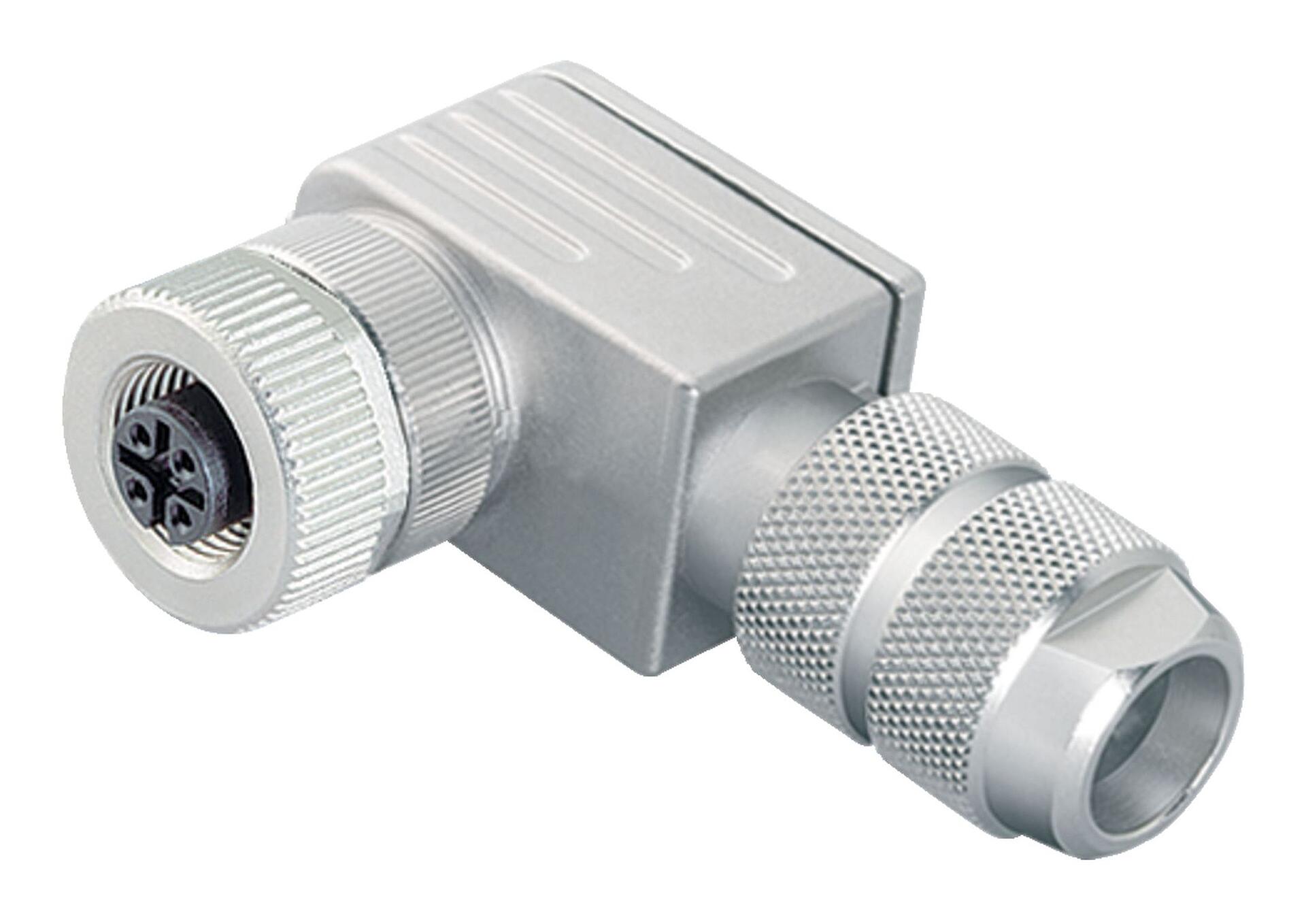 binder Connector, 4 Contacts, Cable, Socket, Female, IP67, 825 Series