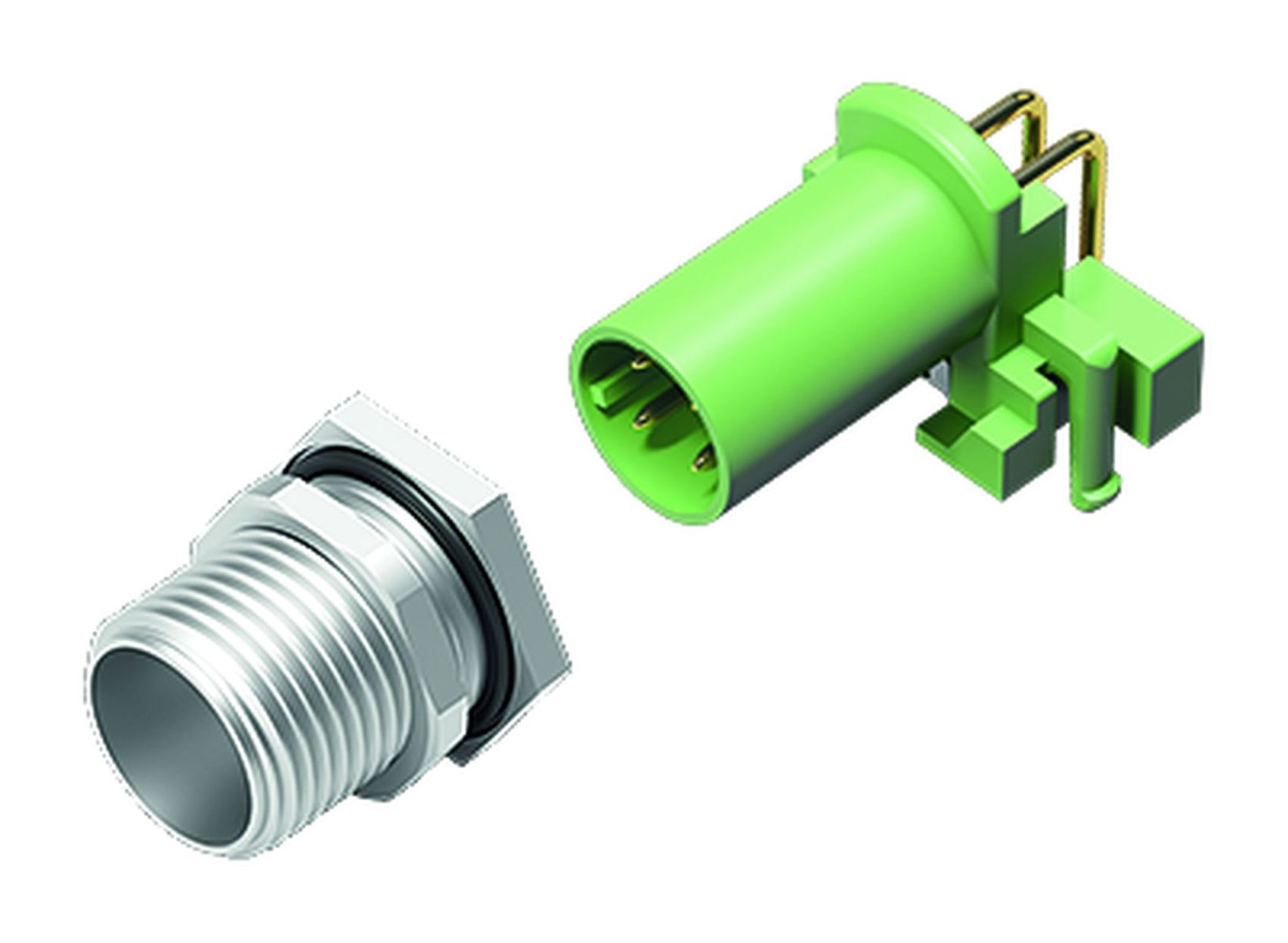 binder Connector, 4 Contacts, Panel Mount, Plug, Male, IP67, 876 Series