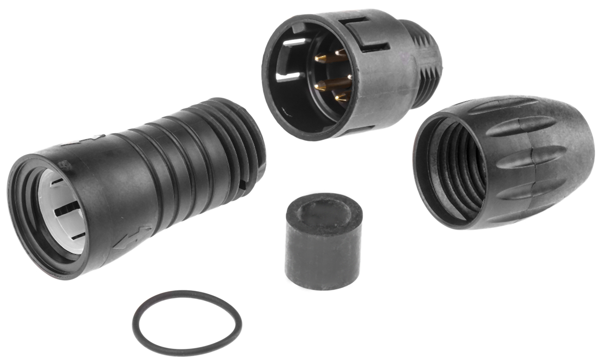 binder Circular Connector, 5 Contacts, Cable, Miniature Connector, Plug, Male, IP67, 720 Series