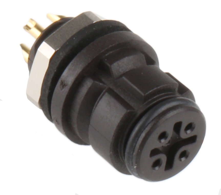 binder Circular Connector, 4 Contacts, Panel Mount, Subminiature Connector, Socket, Female, IP67, 620 Series