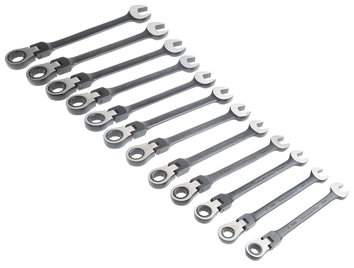 9901dbe GearWrench 12-Piece Spanner Set, 8 to 19 mm, Alloy Steel