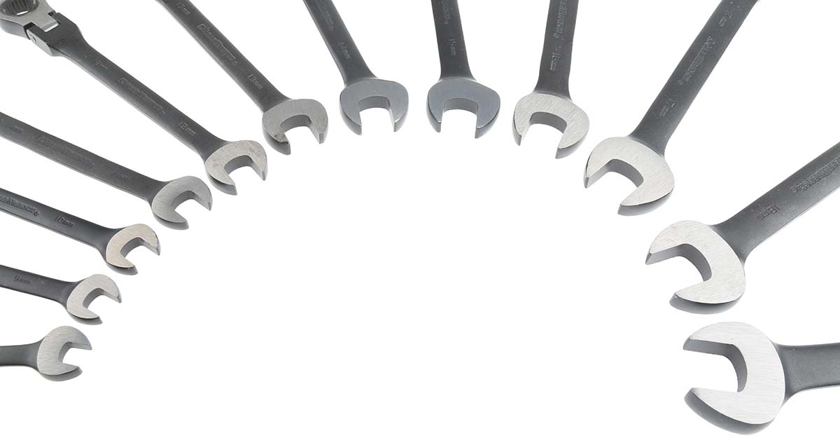 9901dbe GearWrench 12-Piece Spanner Set, 8 to 19 mm, Alloy Steel