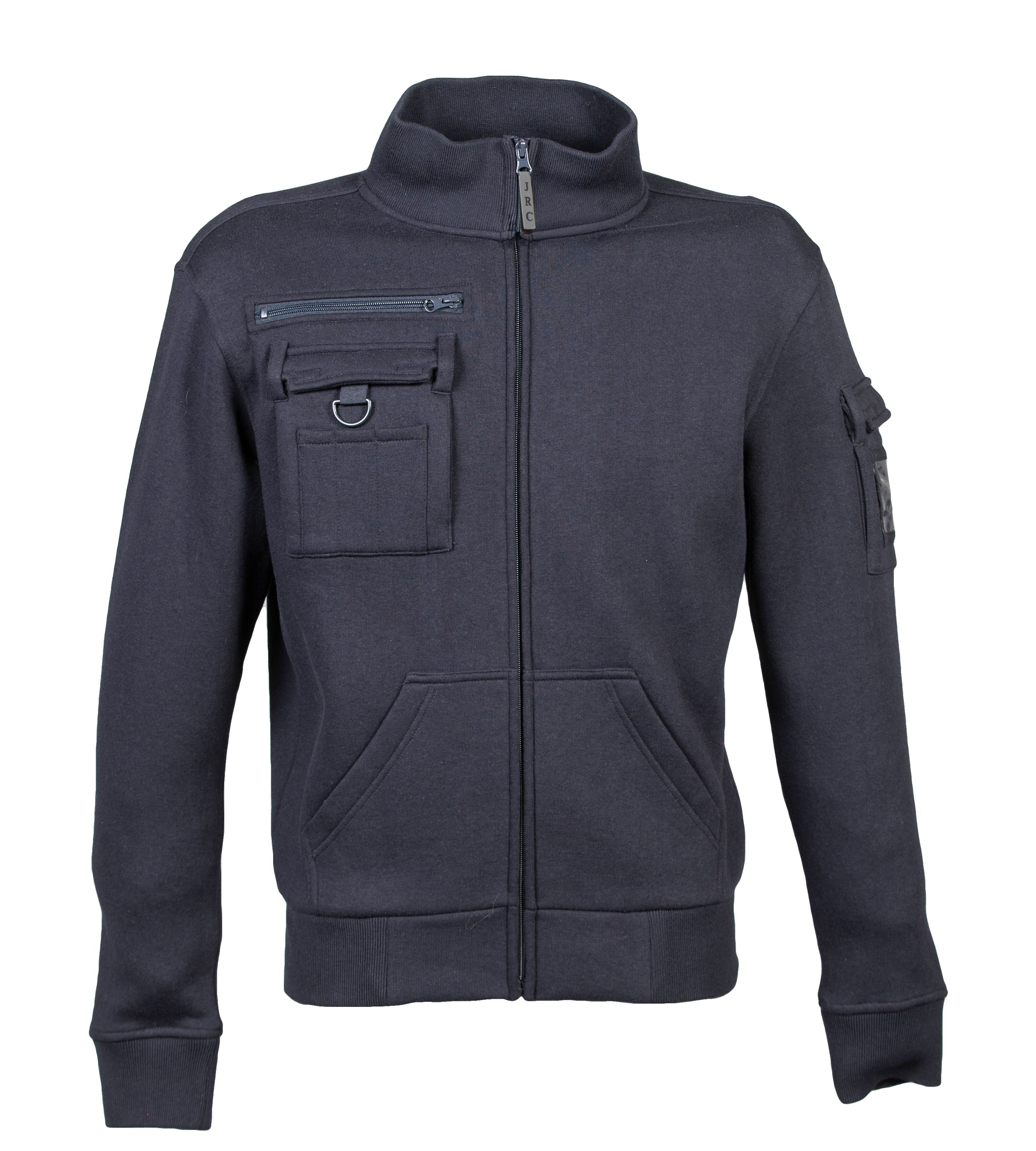 JRC 990240-C Navy 65% Polyester, 35% Cotton Unisex Full-length Zip Unisex Sweat Shirt 4XL XL