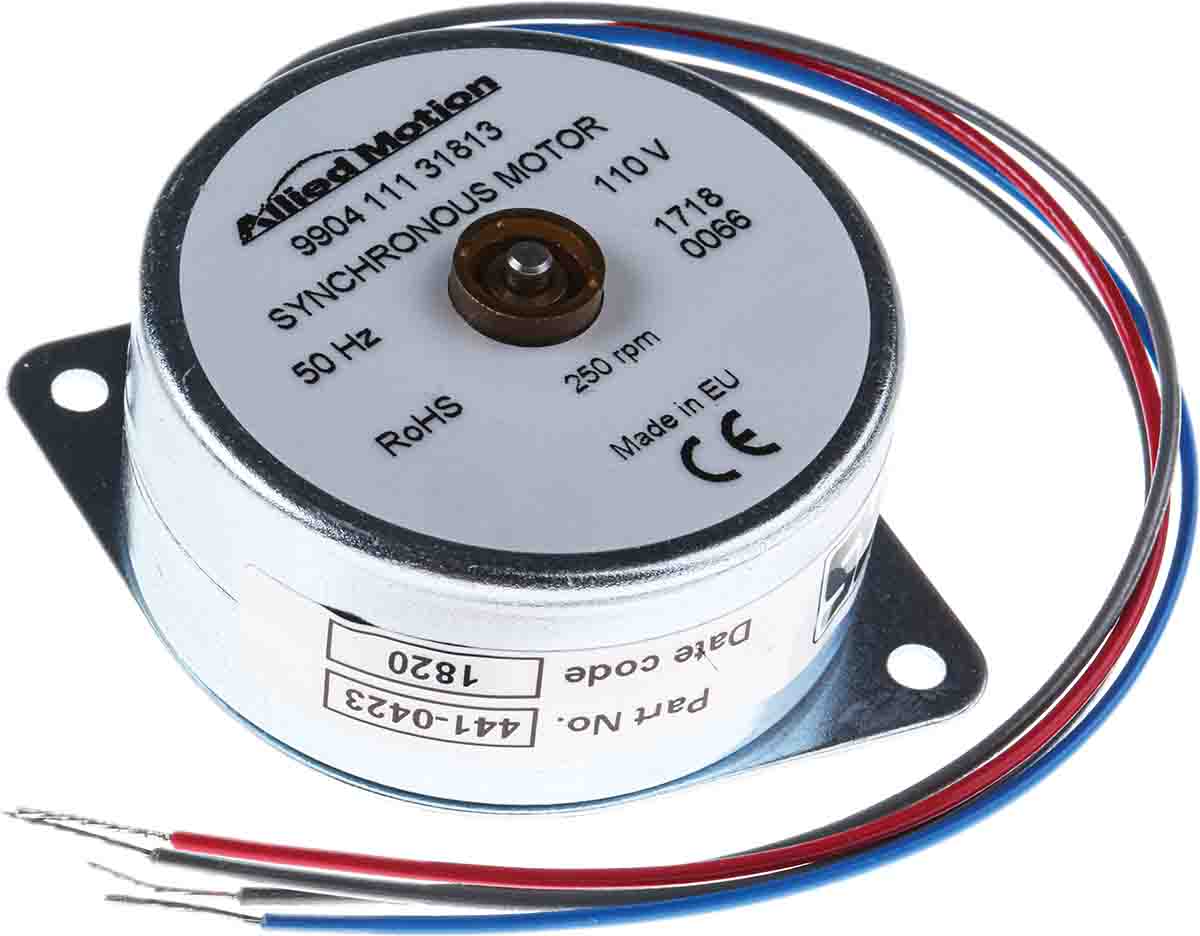 McLennan Servo Supplies 9904 Reversible AC Motor, 1.8 W, 1 Phase, 24-Pole, 110V, Flange Mounting