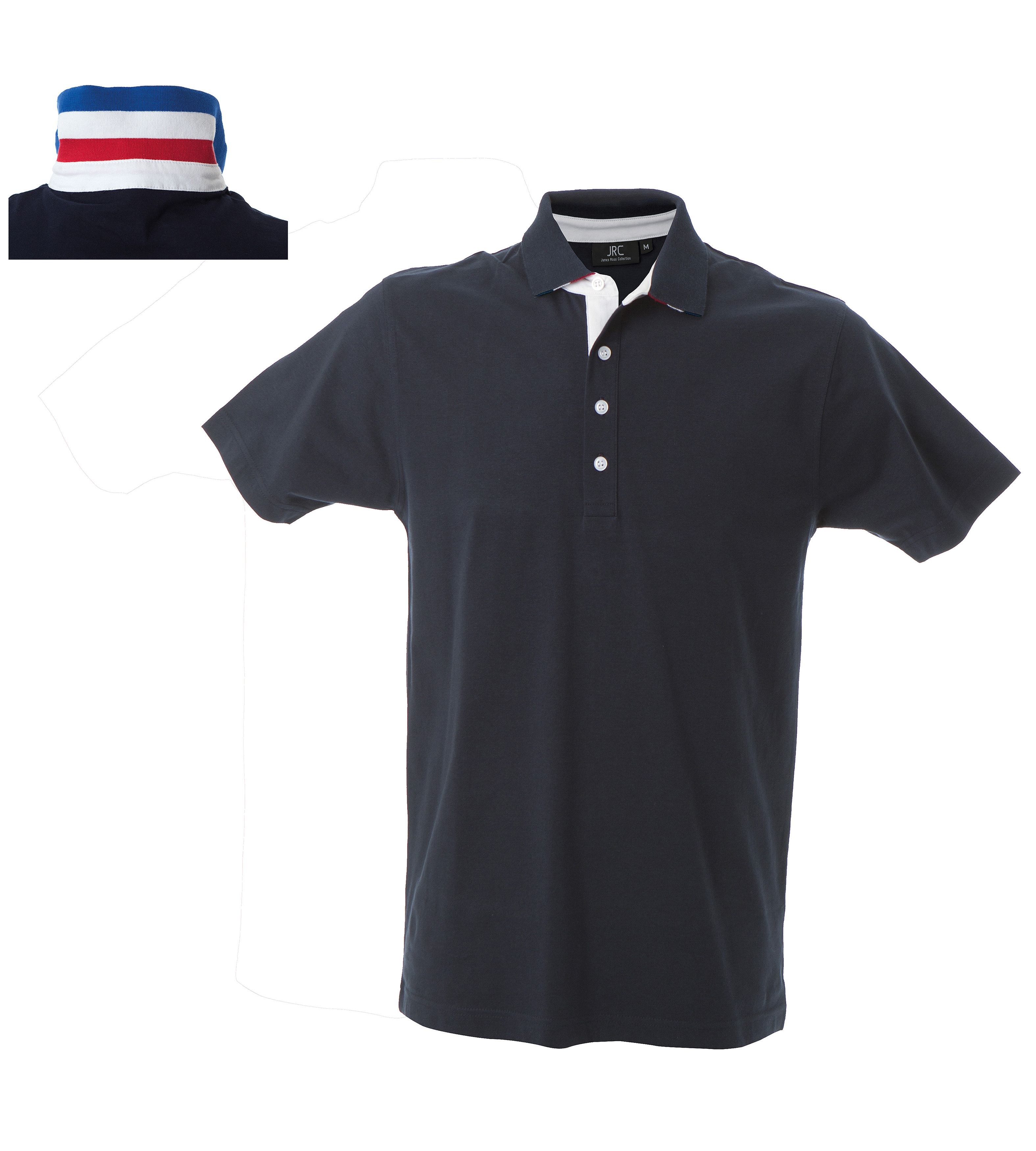 JRC 990430 Navy 100% Cotton Polo Shirt L