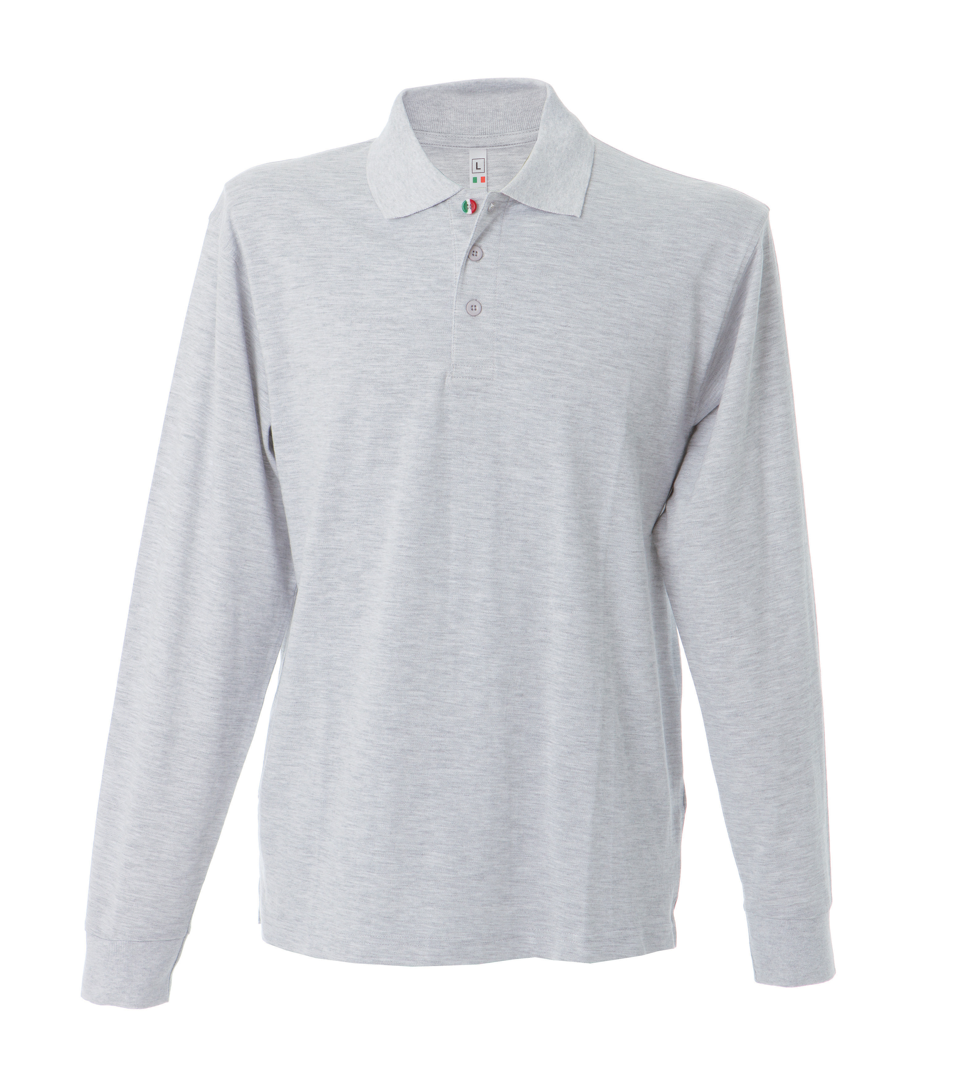 JRC 991311 Light Melange 100% Cotton Polo Shirt L